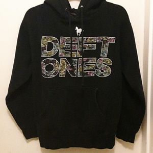 Vintage Deftones floral pullover hoodie